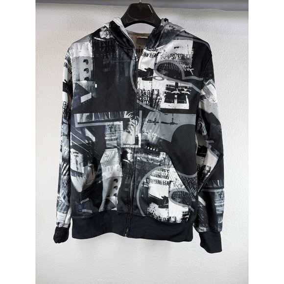 Oakley Forged Goods All Over Print Zip Up Hoodie Mens Size L - Picture 1 of 12